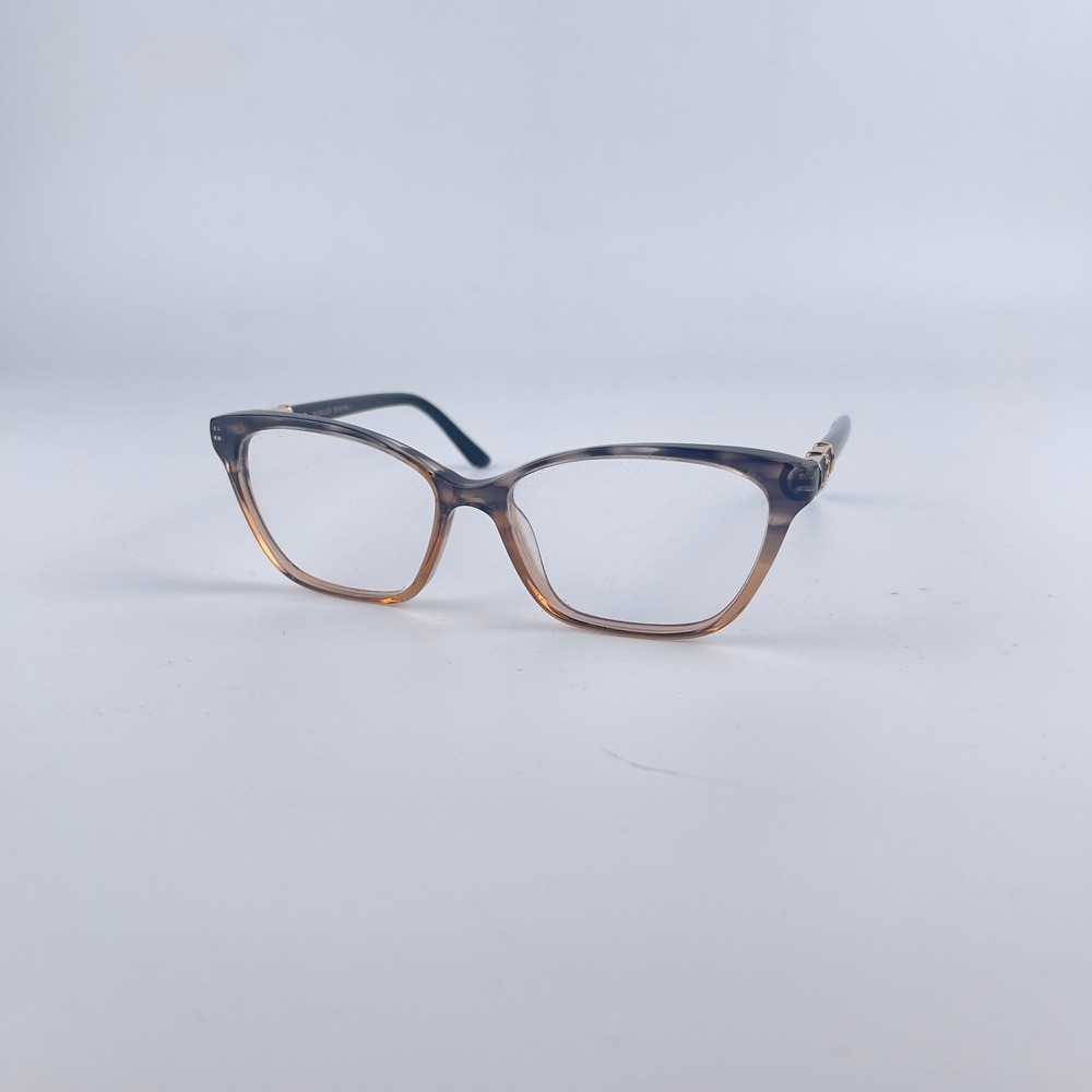 Badgley Mischka Women's Eyeglasses Frame Brown Cat Eye Full Rim 52-15-135 mm